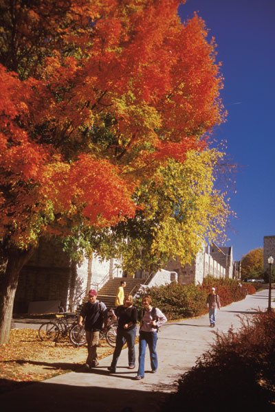 students on campus