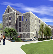 New Hall West provides living and office space