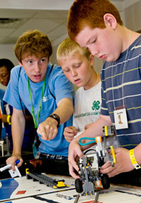 The Virginia 4-H program includes science-related projects, such as a LEGO robotics project at the W.E. Skelton 4-H Educational Center at Smith Mountain Lake.