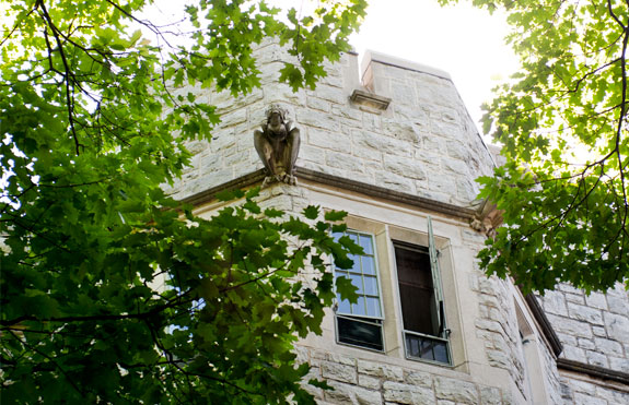 gargoyle on the Virginia Tech campus