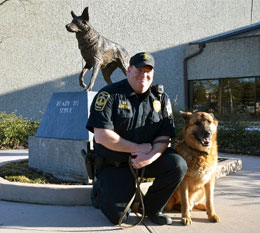 Boris and Officer Jaret Reece