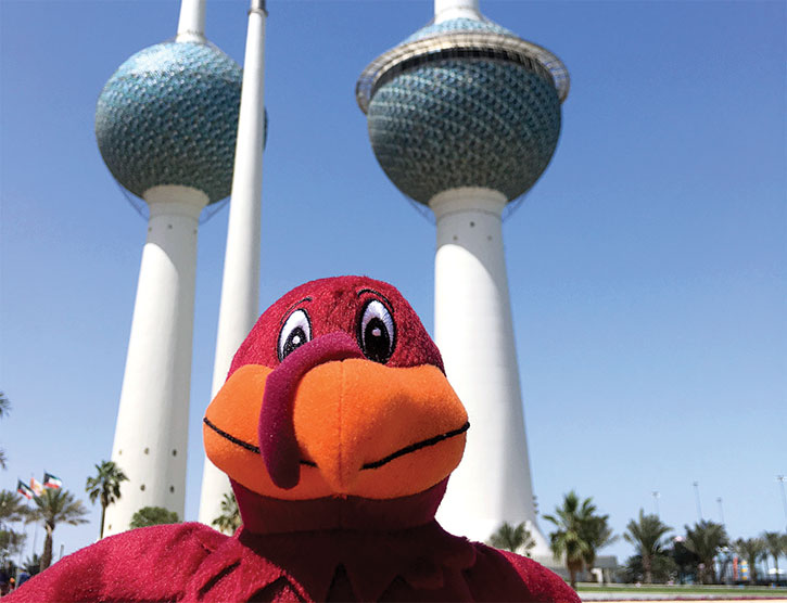 stuffed HokieBird in Kuwait