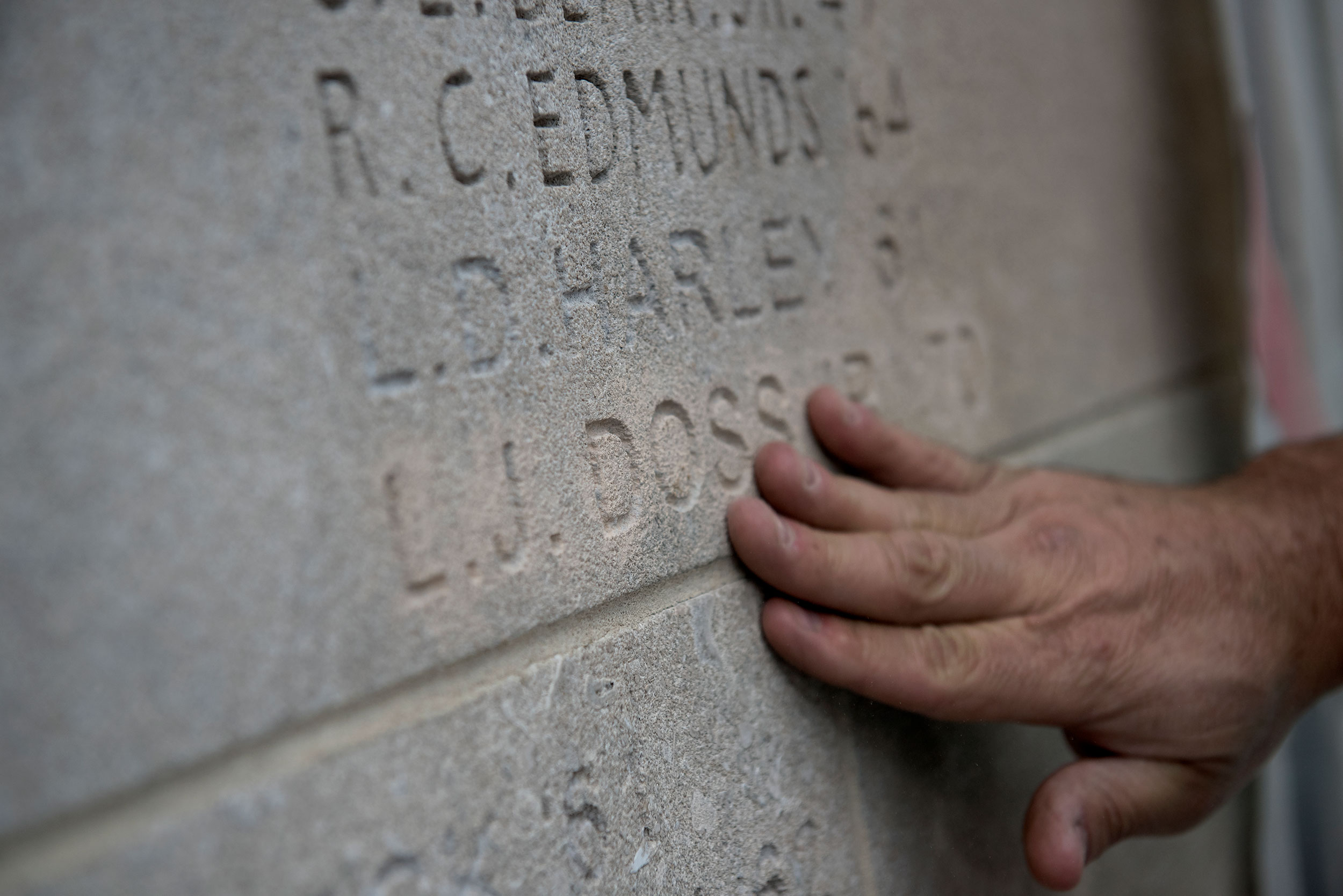 The finished engraving on the Pylon