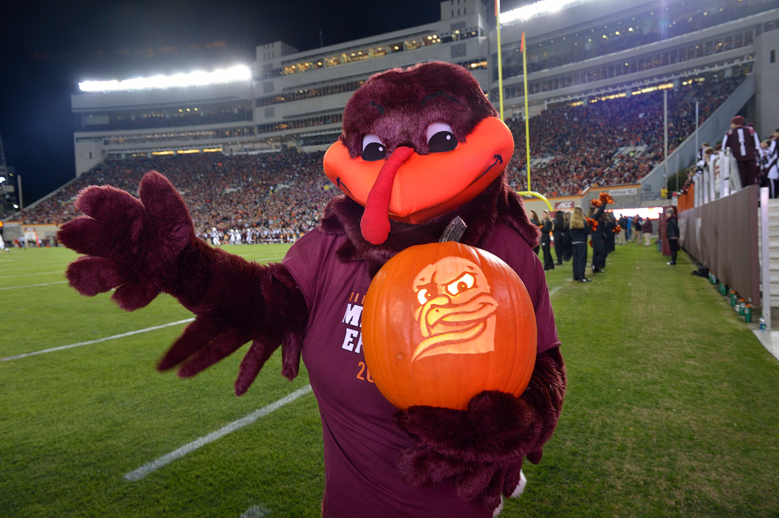 Lane Stadium, Virginia Tech night football game.