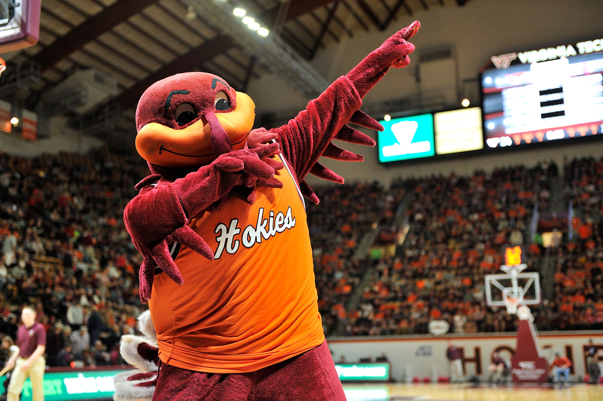 Virginia Tech versus the Louisville Cardinals men's ACC basketball at Cassel Coliseum.