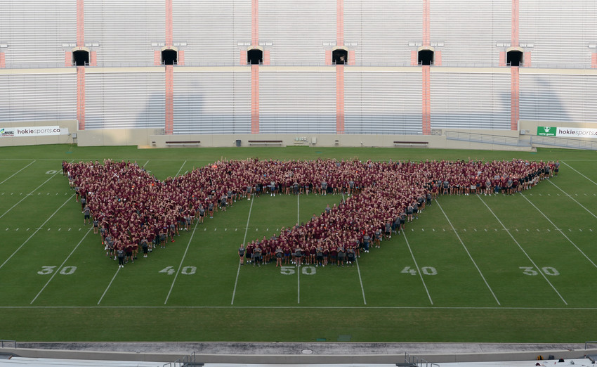 Virginia Tech Class of 2022 at the 2018 Hokie Hi Welcome Picnic. August 21, 2018.