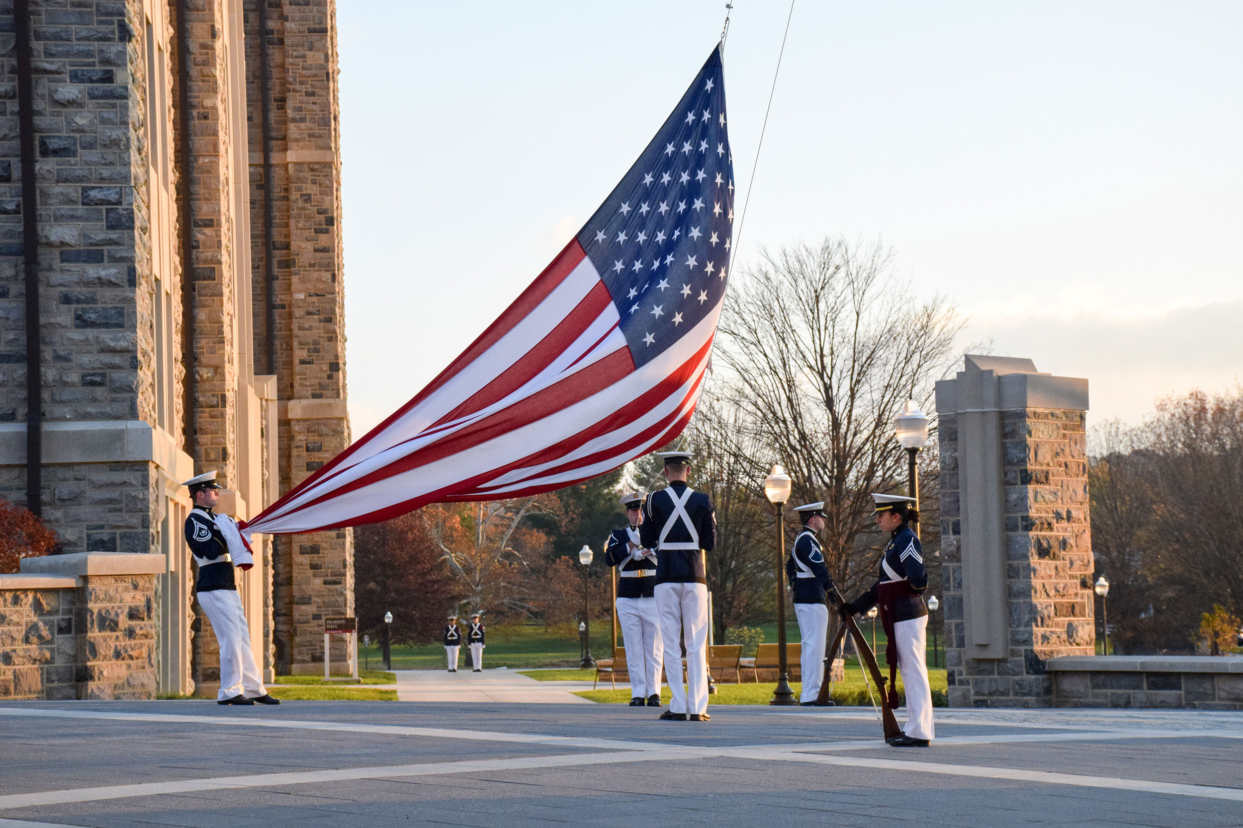 Cadets raise the flag