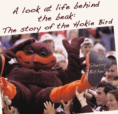 HokieBird in crowd