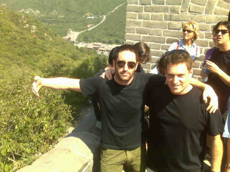 Markus and Nine Inch Nails frontman Trent Reznor at the Great Wall of China
