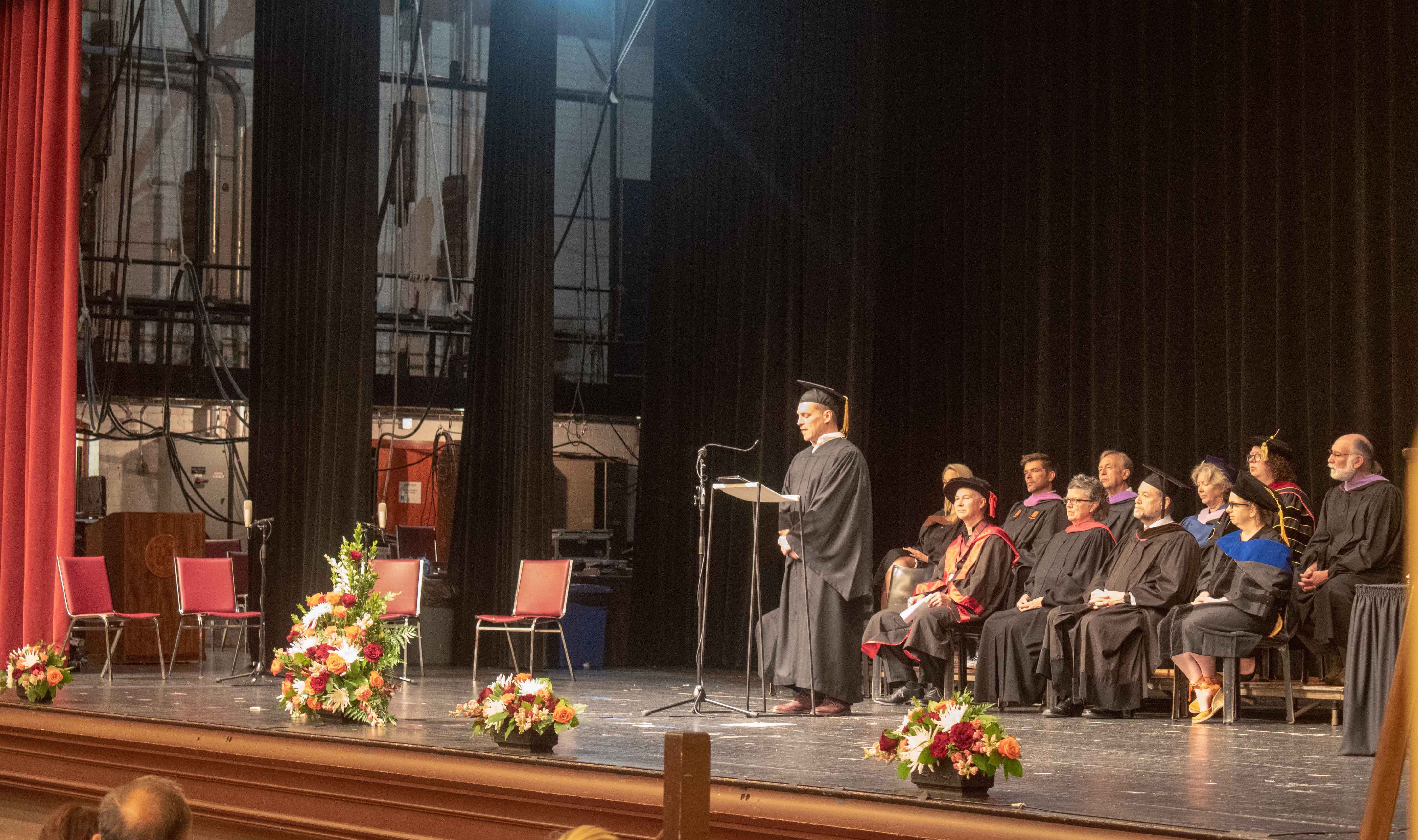 Markus speaks at commencement in Burruss