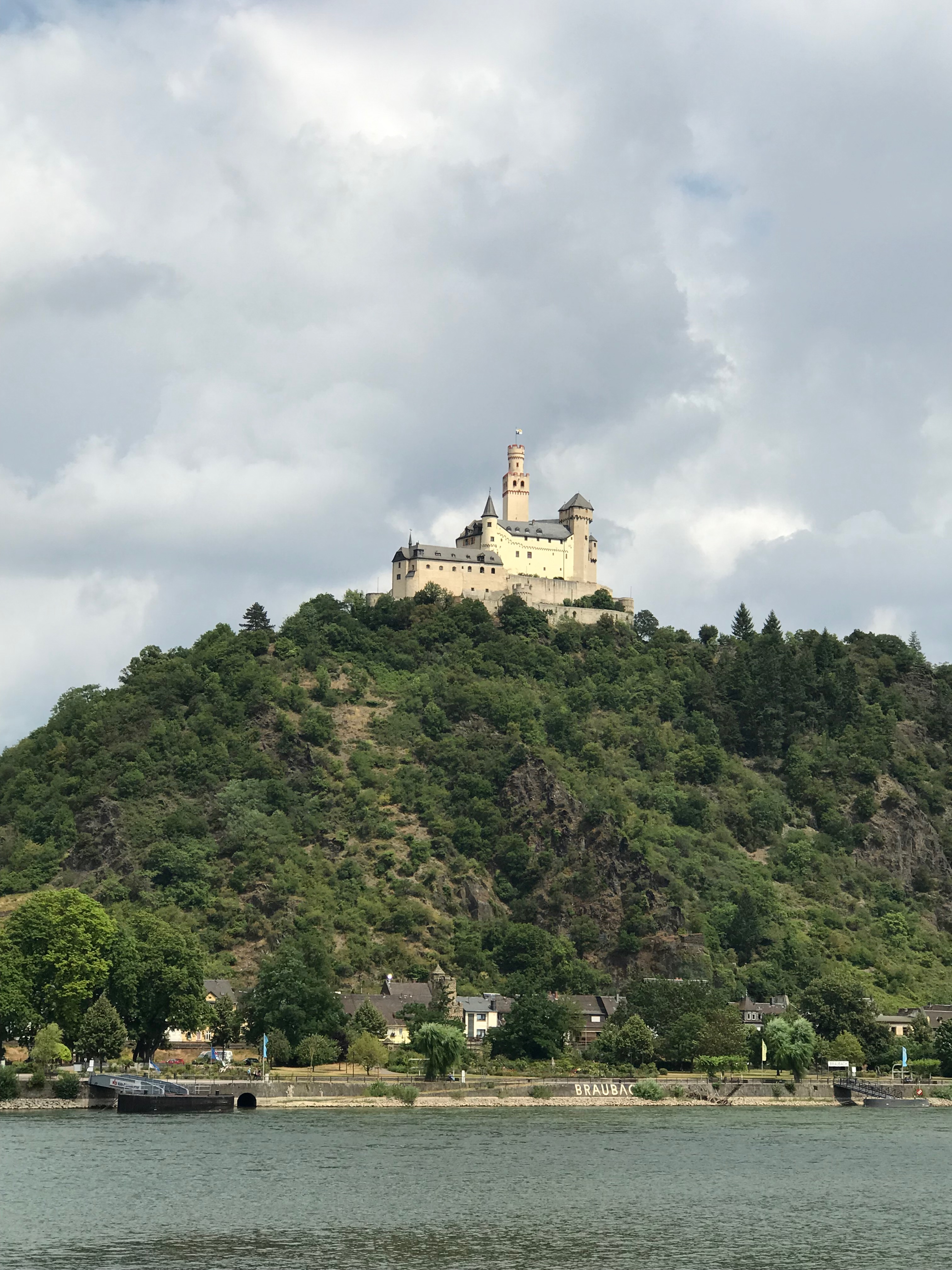 a castle on a hilltop