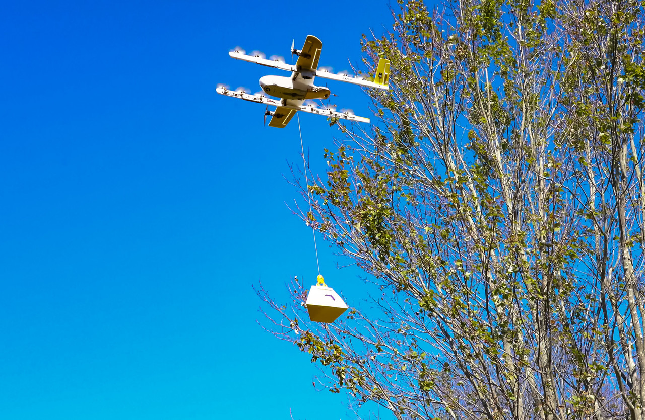 drone makes first delivery