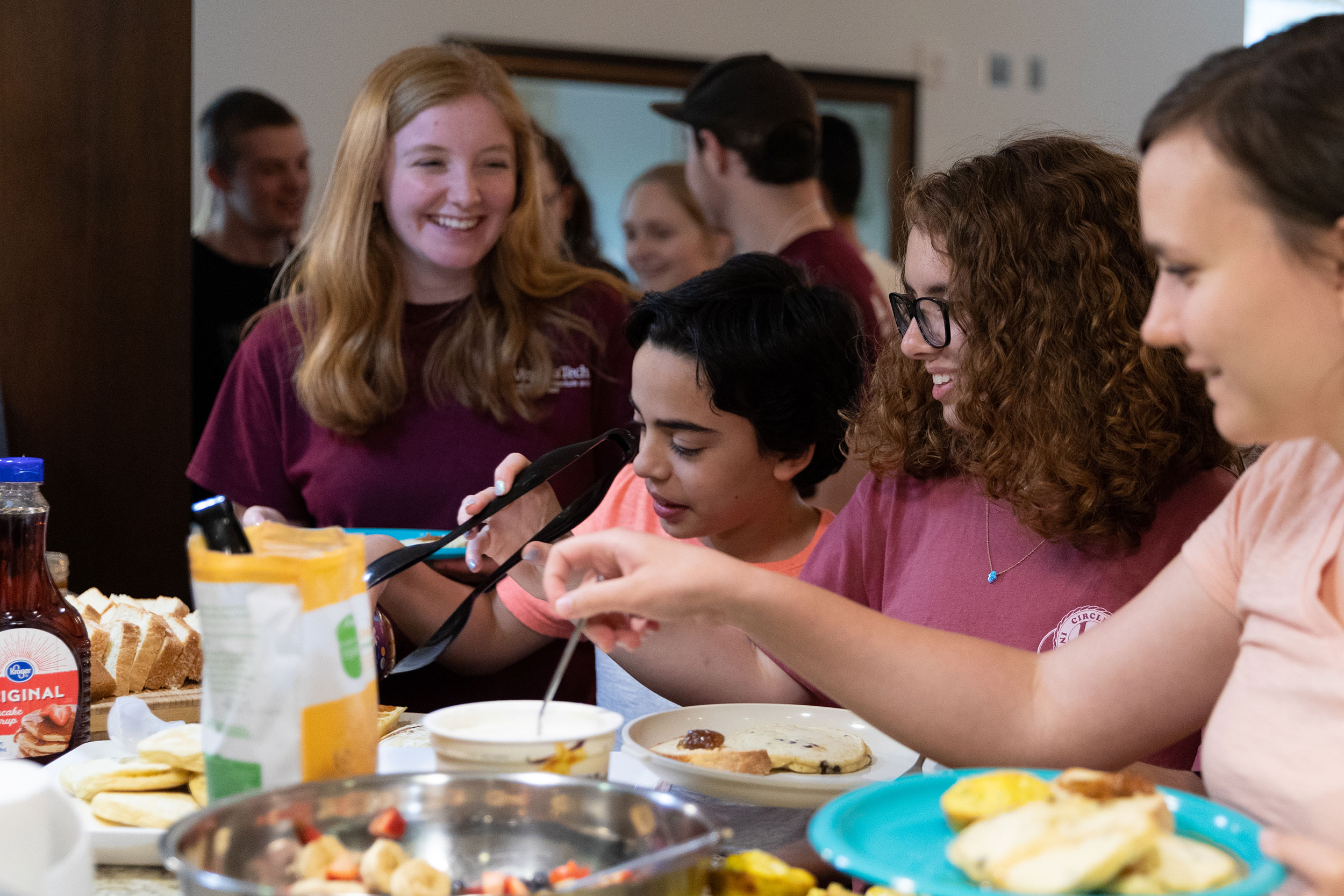 students visiting the apartment