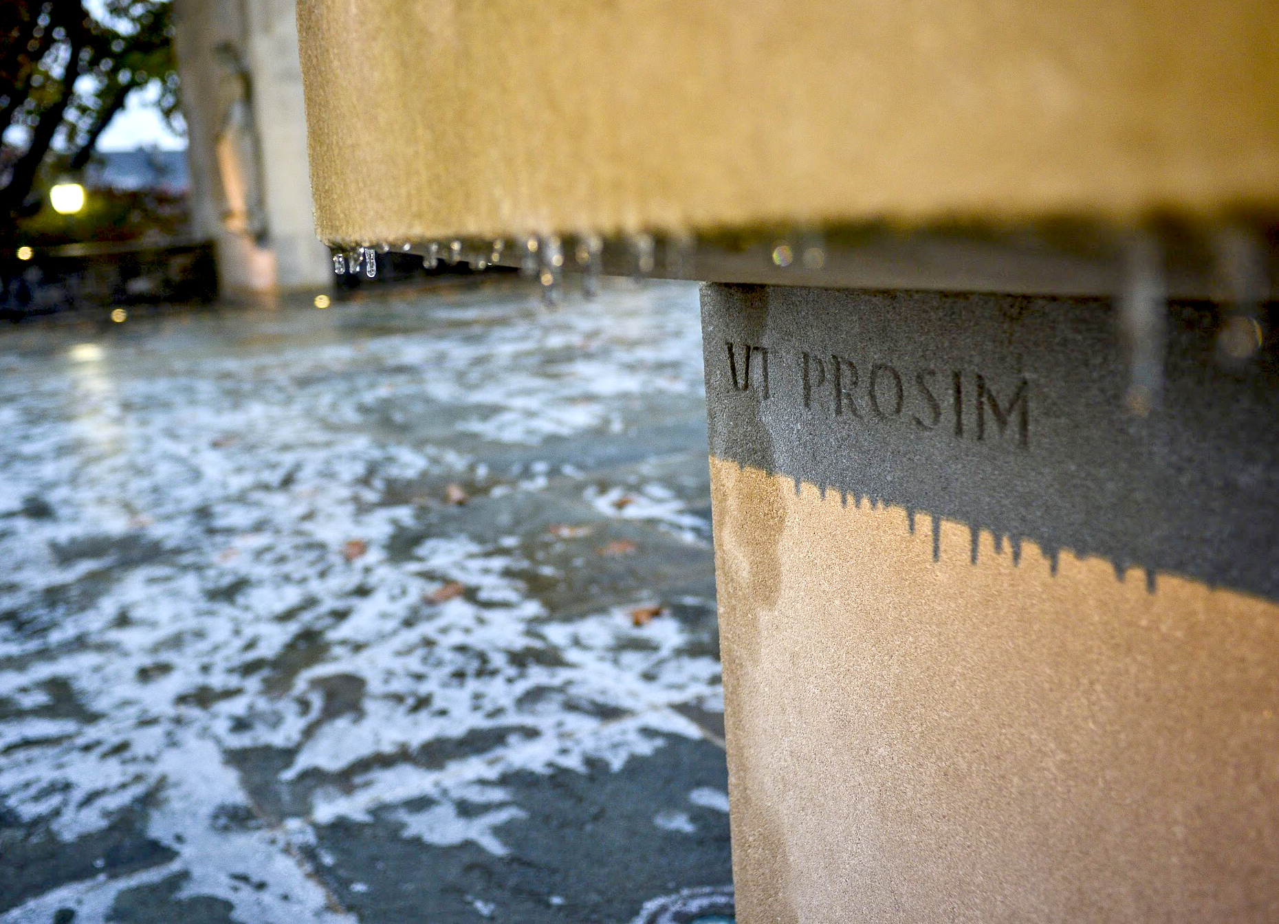 cold bench with motto