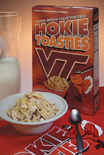 Hokie Toasties cereal box