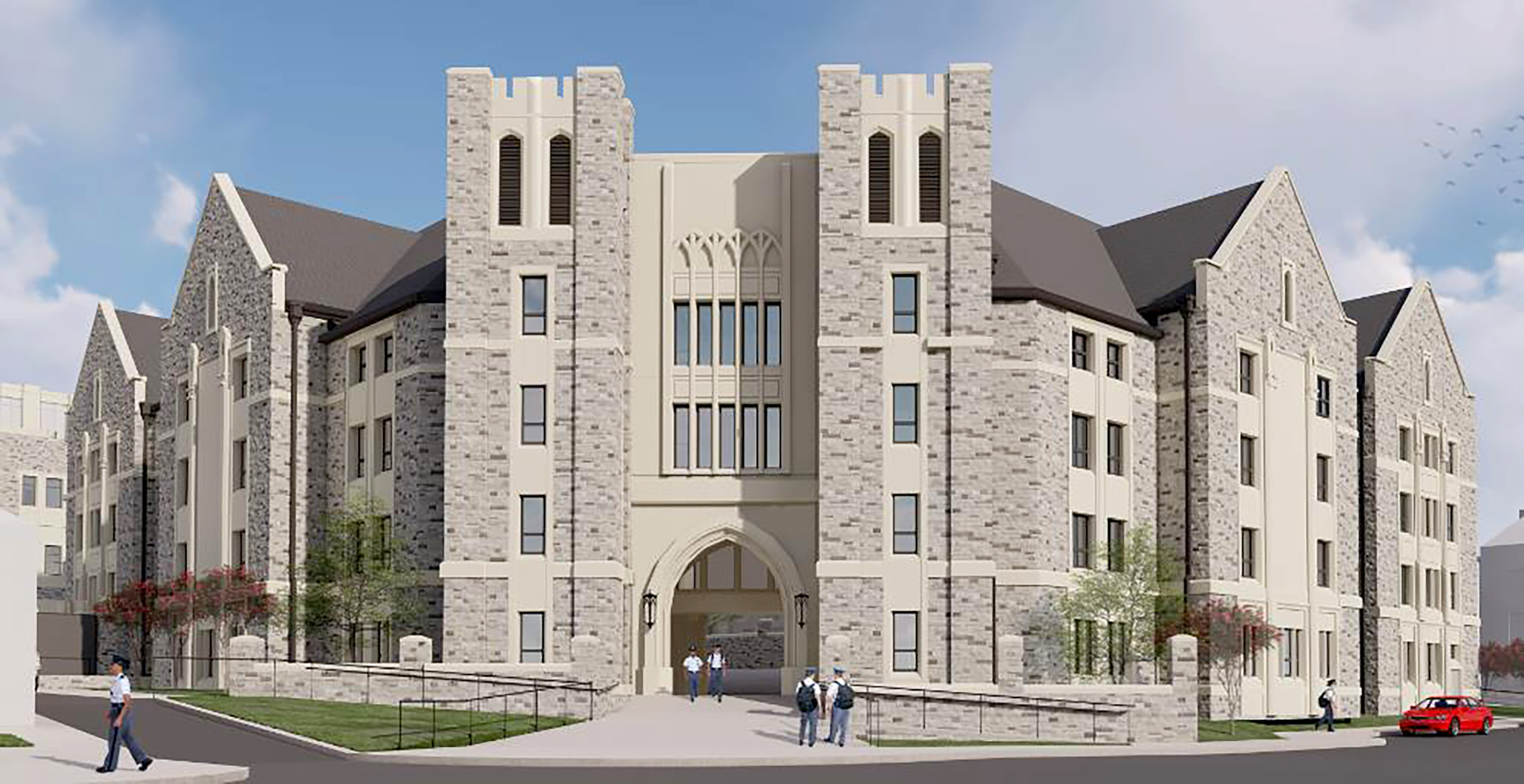 Rendering of new Corps residence hall