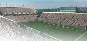 Lane Stadium with addition