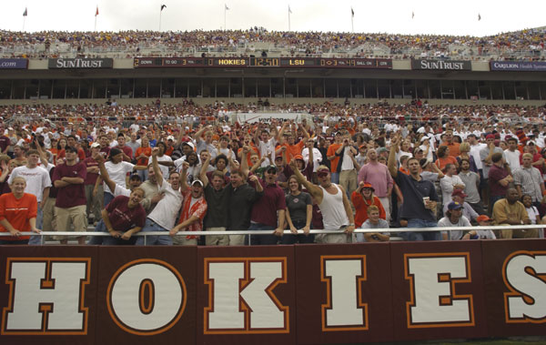 Hokies at football games