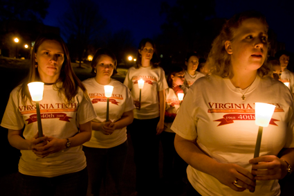 The university's Chamber Singers performed "Walk Humbly, Son."