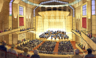 Conceptual rendering of the new performance hall at Virginia Tech
