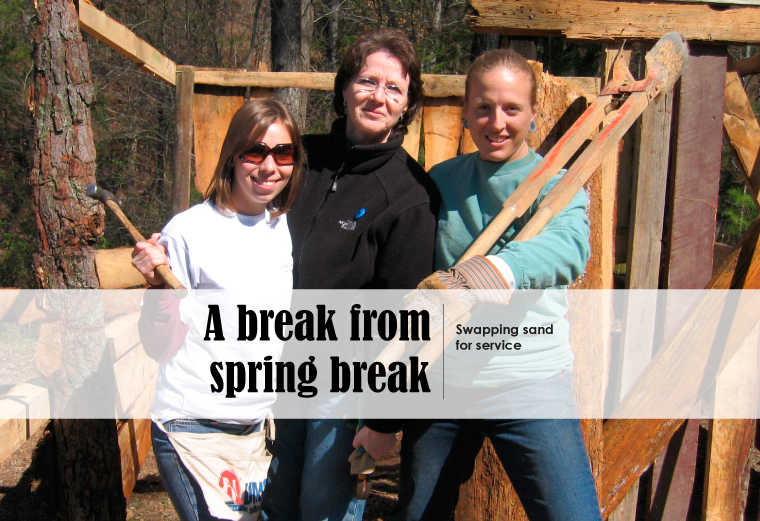 A break from spring break: Swapping sand for service