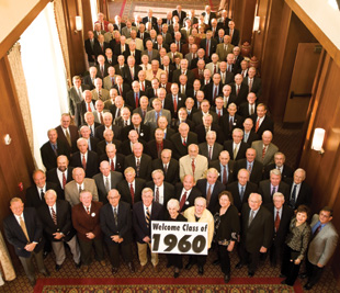 The Class of 1960 celebrating its 40th reunion