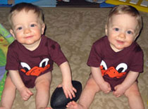 Twin sons of Nicholas L. Robinson '01