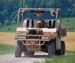 TORC and Virginia Tech are developing GUSS, the Ground Unmanned Support Surrogate. Among other tasks, the vehicle can carry heavy payloads so that Marines don’t have to. Photo courtesy of TORC Robotics.