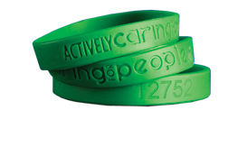 Actively Caring for People wristbands