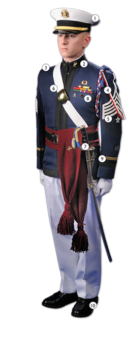 Cadet Daniel Tolbert in the Corps' "Dress A" uniform