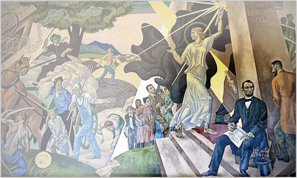 Land-grant mural at Purdue University