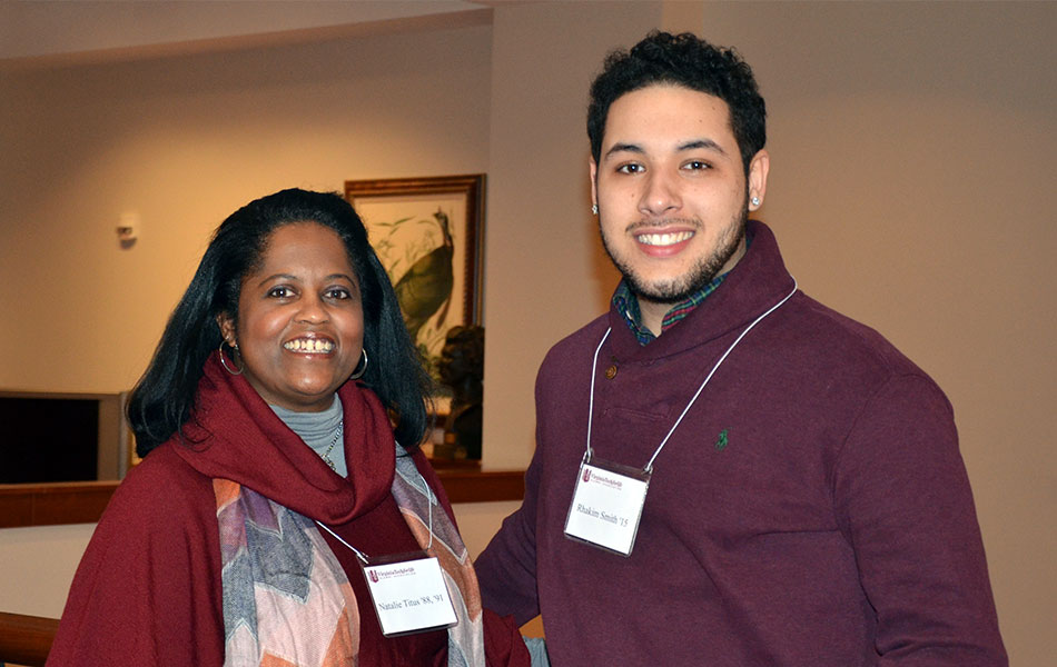 Natalie Titus '88, '91 and Rhakim Smith '15