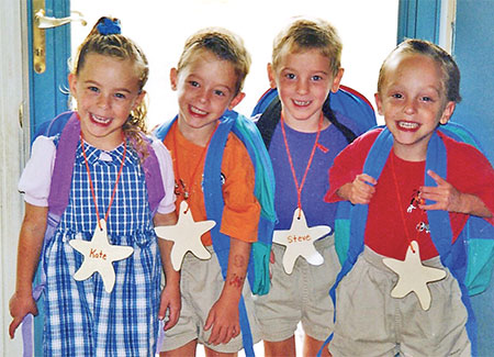 Lomaka quadruplets in elementary school
