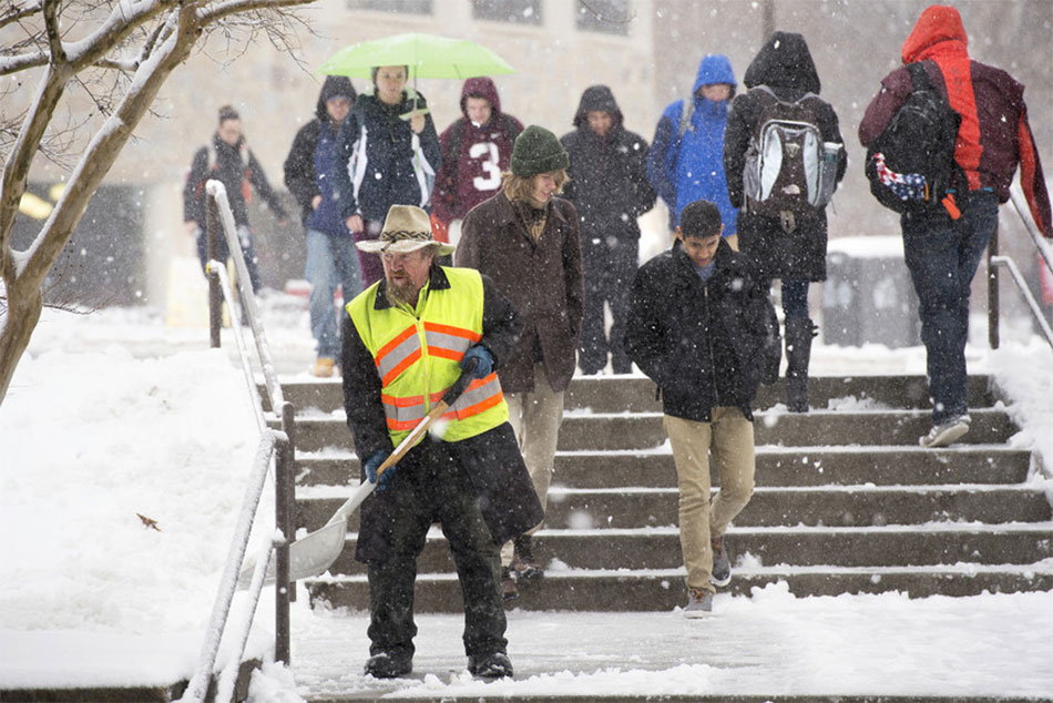 snow removal at Virginia Tech