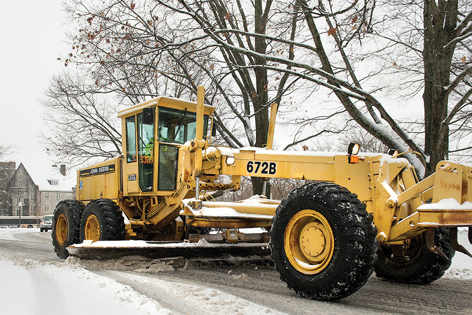 snow removal at Virginia Tech 