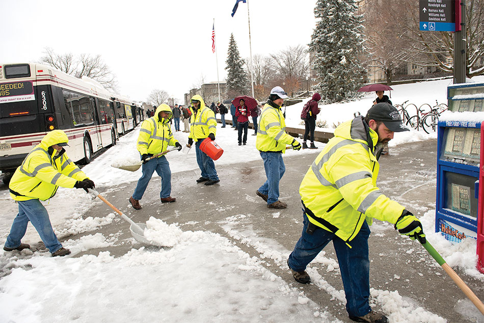 snow removal at Virginia Tech 