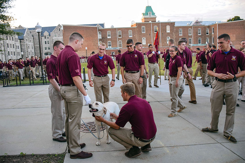 Virginia Tech Corps of Cadets and ambassador Growley