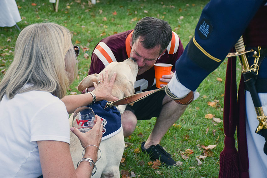 Virginia Tech Corps of Cadets and ambassador Growley