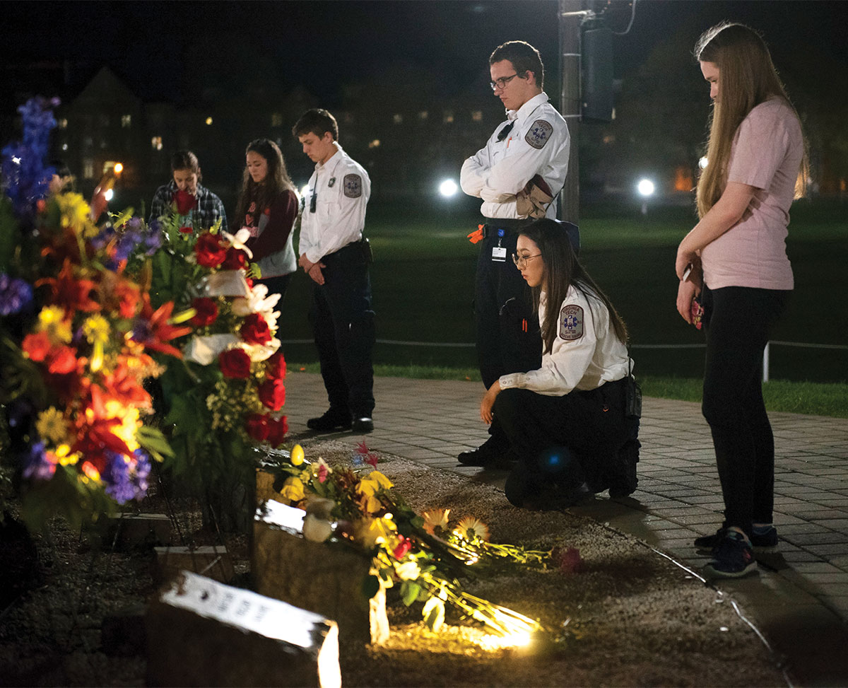 Virginia Tech Rescue Squad members at April 16 Memorial