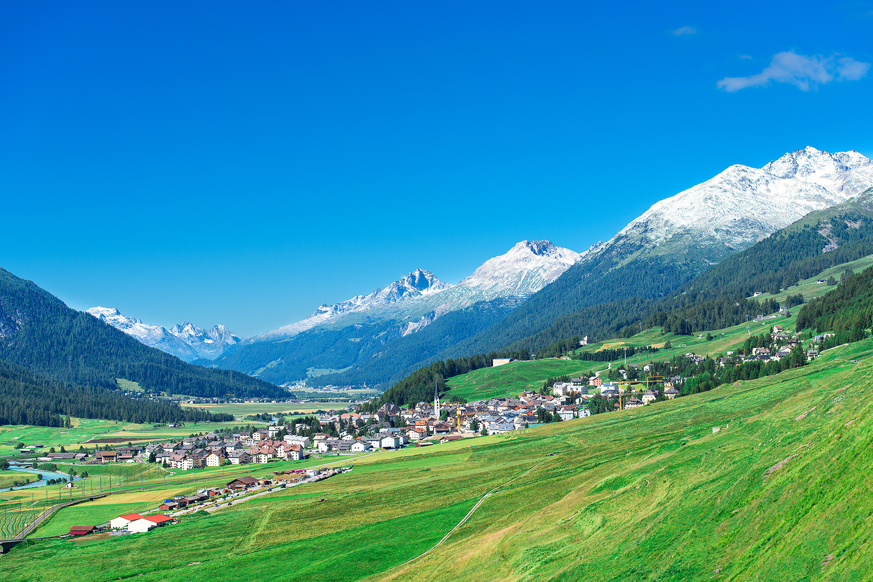 Swiss Alps scene