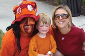 Hokie Man, Mike Schroder, and family