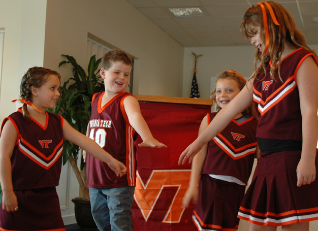 John Tokarz's great-grandchildren celebrated in true Hokie fashion!