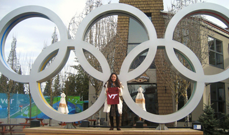 Liz Hart '07 served as an assistant stage manager at the 2010 Olympic Winter Games.