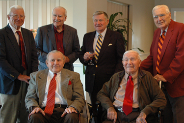 The Tokarz brothers, all Virginia Tech alumni, recently celebrated the 95th birthday of John, the eldest, seated at lower right. 