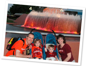 Rob and Kristin Metz Mentz with their children, Chloe, 6, and Trevor, 2. 