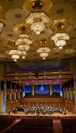Under the dazzling chandeliers, the Virginia Tech Symphonic Wind Ensemble performed at the John F. Kennedy Center for the Performing Arts on April 18. 