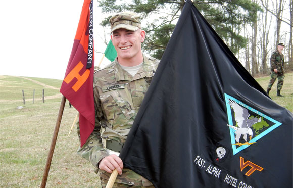 Virginia Tech cadet Bridger Johnson