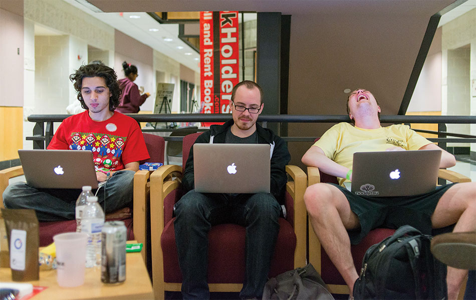 Virginia Tech students at VTHacks competition