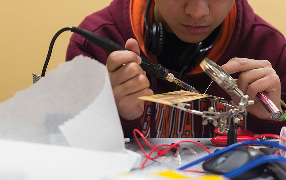 Virginia Tech student at VTHacks competition