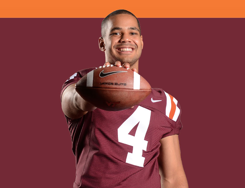 Virginia Tech student-athlete Ken Ekanem